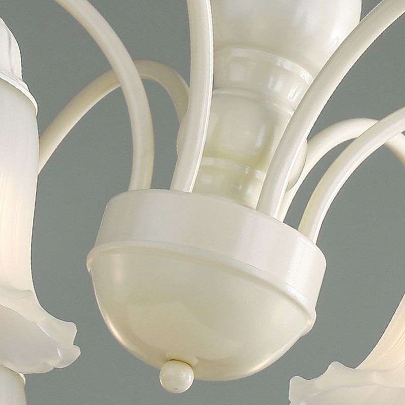 Modern Ceiling Lamp Multi-lights Semi-flush Mount Light Fixture with Glass Shade