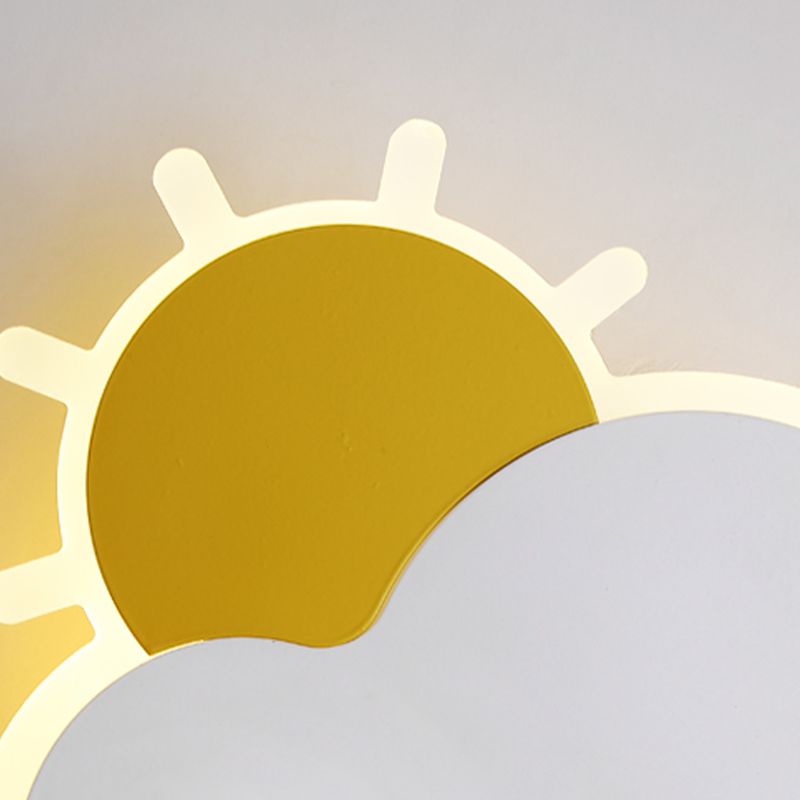 Modern Style Cloud Shape Wall Sconce Metal 1 Light Wall Light for Bedroom