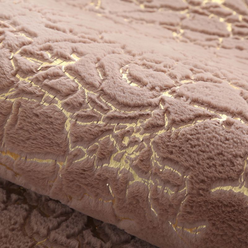 Alfombra gráfica de color púrpura poliéster simple alfombra de respaldo sin deslizamiento para dormitorio