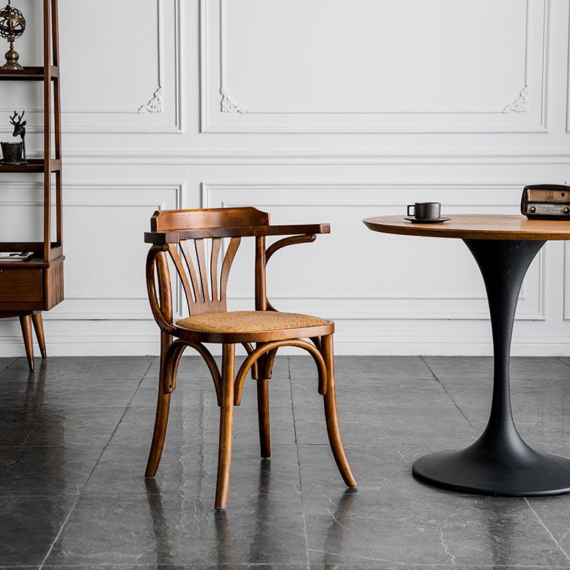 Wood Dining Room Chairs Traditional Style Windsor Back Arm Chair