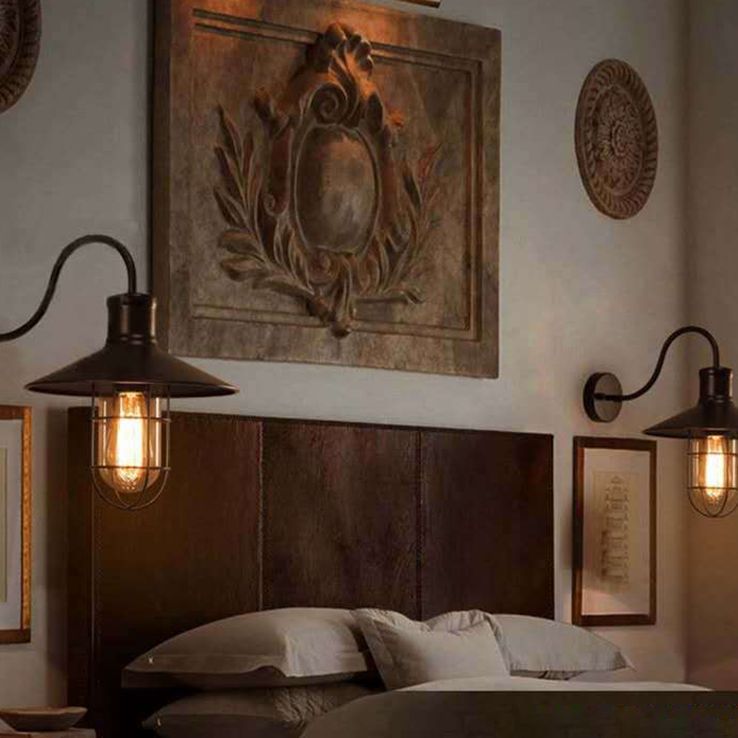 Cone  Metal Sconce Light Fixture American Retro Industrial Style  1 Light Sconces