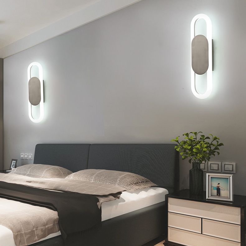 Bedroom Living Room Sconce Lighting Oval Shape Modern LED Wall Mounted Fixture