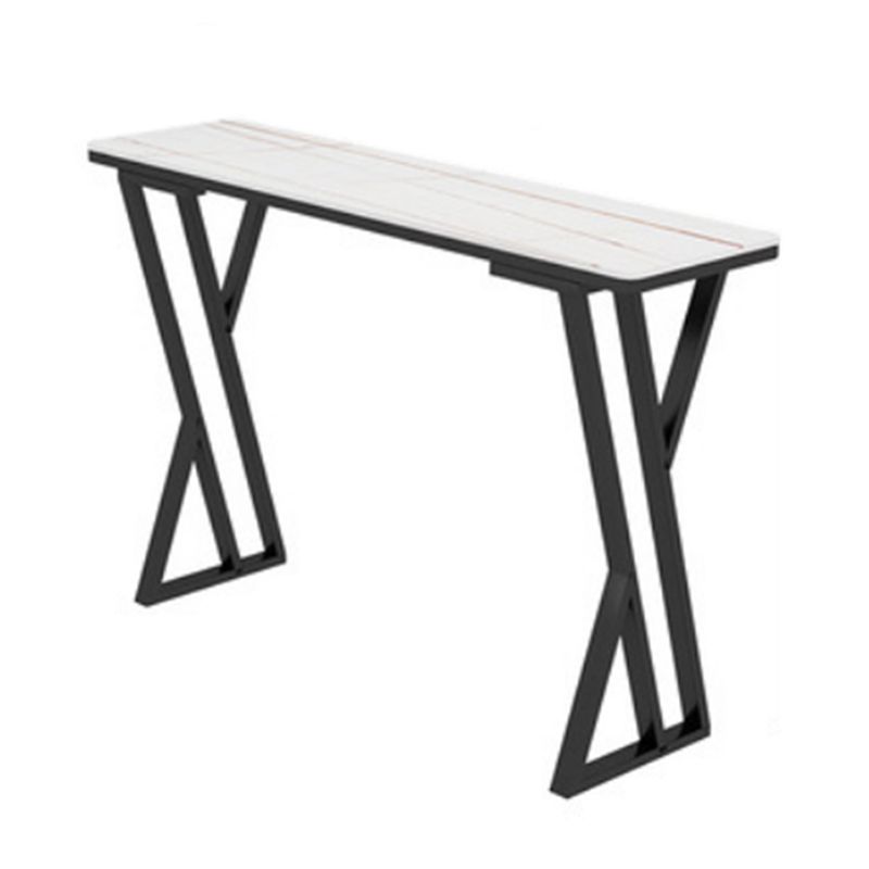 Industrial Stone Bar Wine Table Rectangle Coffee Shop Bar Height Cocktail Table