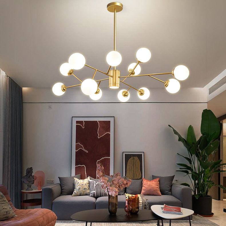 Palline di vetro lampadario a sospensione a sospensione Light Impiccomello per soggiorno per soggiorno