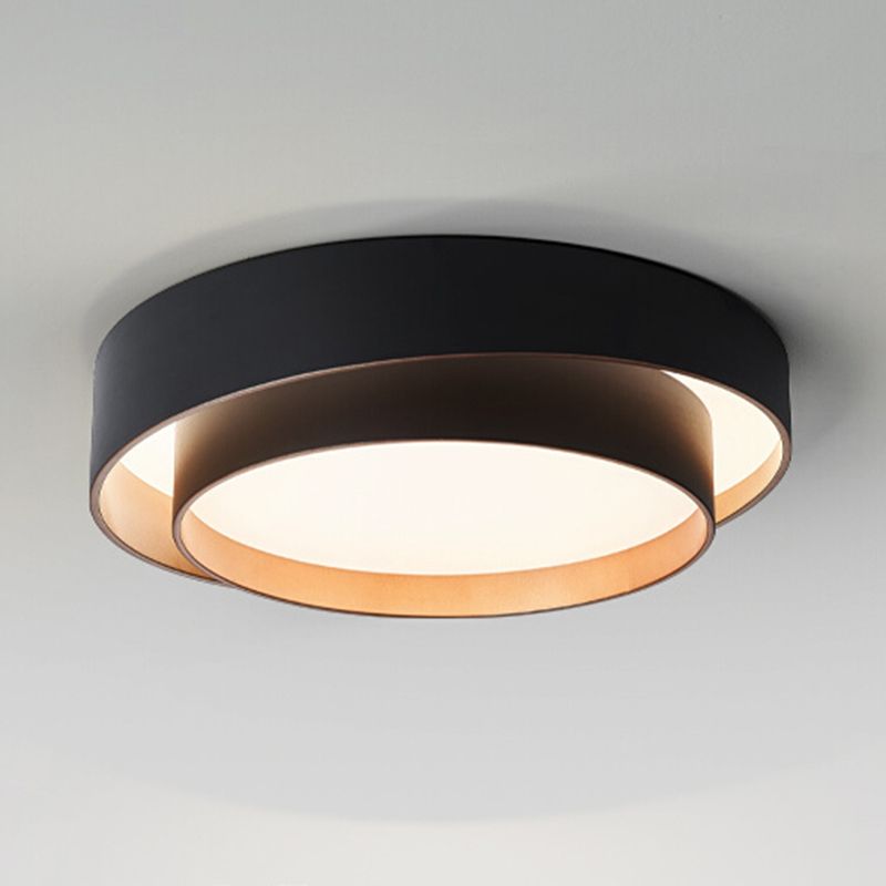 Modernism LED Flush Mount Round Metal Ceiling Light Fixture for Bedroom