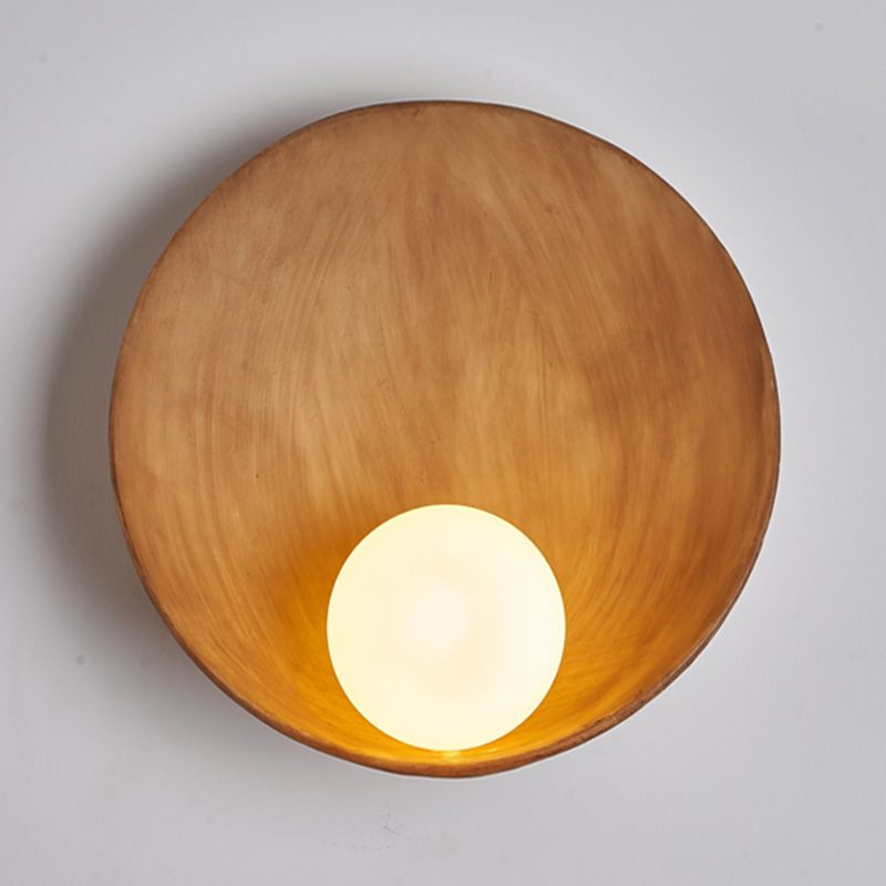 Nordic Style Wall Light Bowl Shape Wall Lamp with Glass Shade for Bedroom