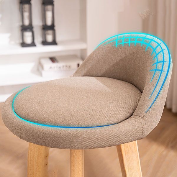 Low Back Armless Counter Stool Modern Bucket Seat Bar Chair with Footrest