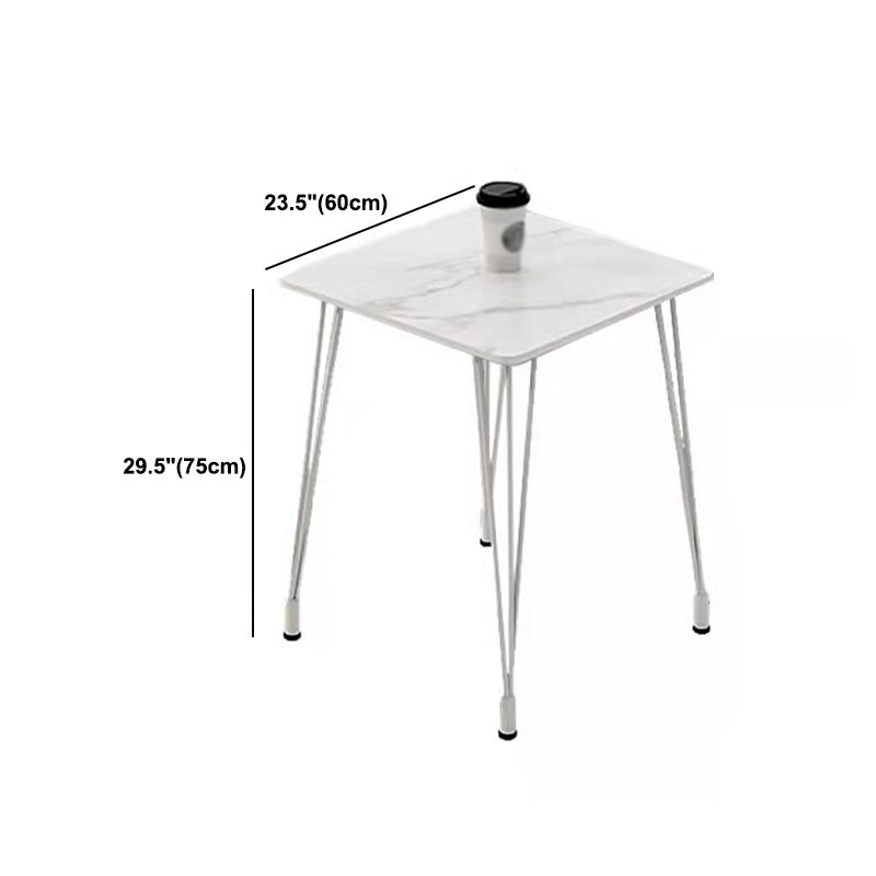 Outdoor Tripod Dining Table Modern Stone Top Metal Base Dinner Table