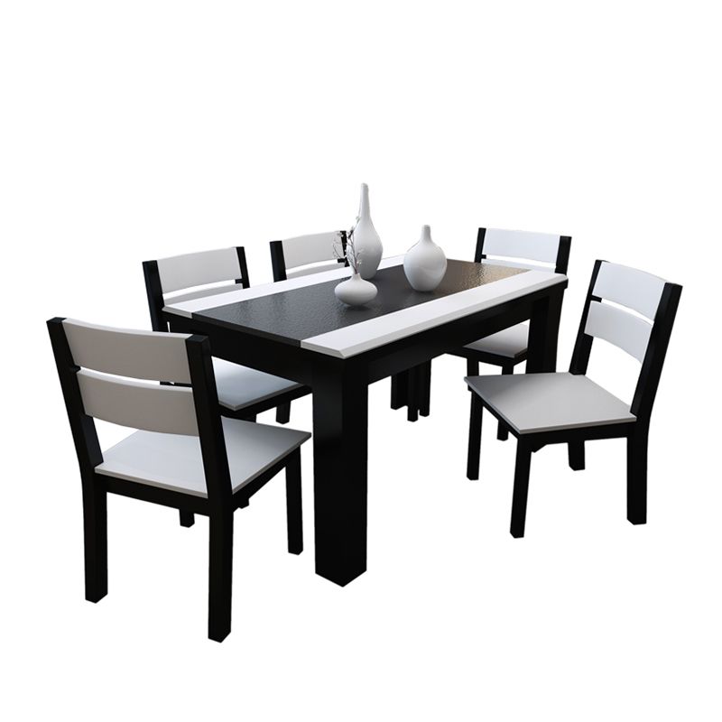 Industrial Kitchen Dinner Table Rectangle 4 Legs Stone Dining Table