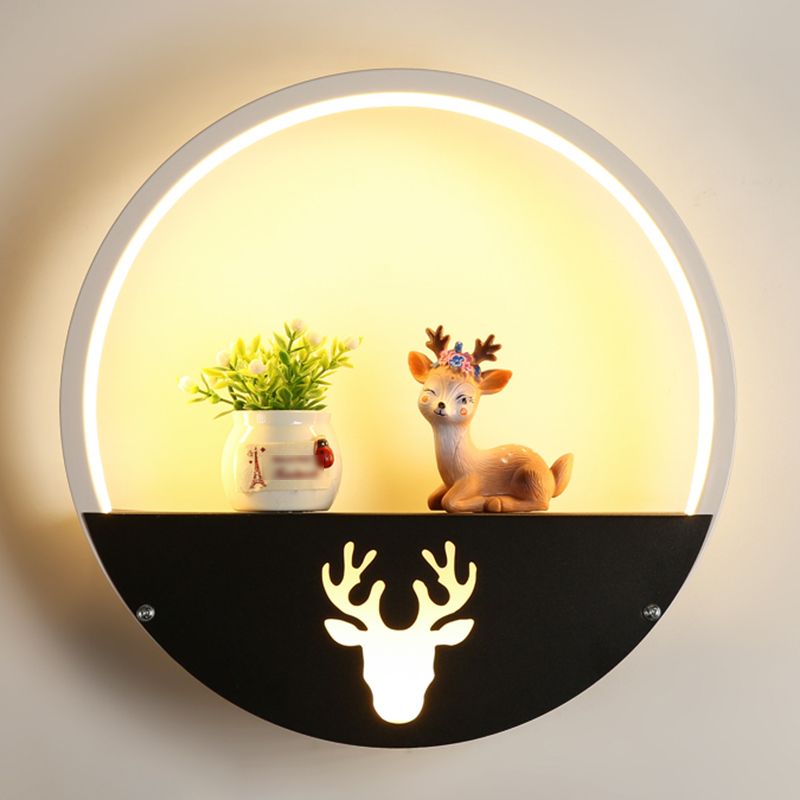 Geometry Shape Metal Wall Lighting Idea Kids Style 1 Light Wall Light Fixture