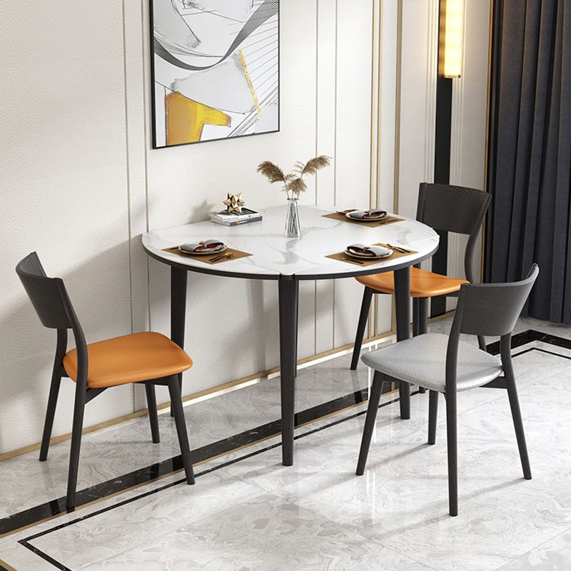 Contemporary Style 46'' Dining Table Stone Round Dining Room Collection for Indoor