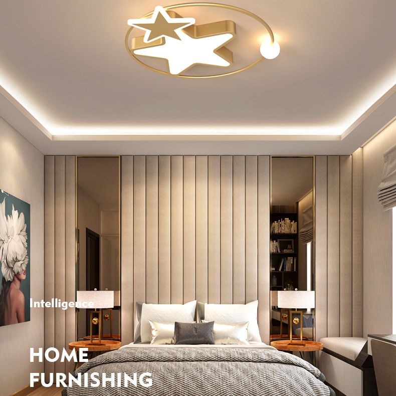 Plafonnier LED en forme d'étoiles en acrylique, Protection des yeux, lampe encastrée en aluminium de Style moderne pour chambre d'enfant