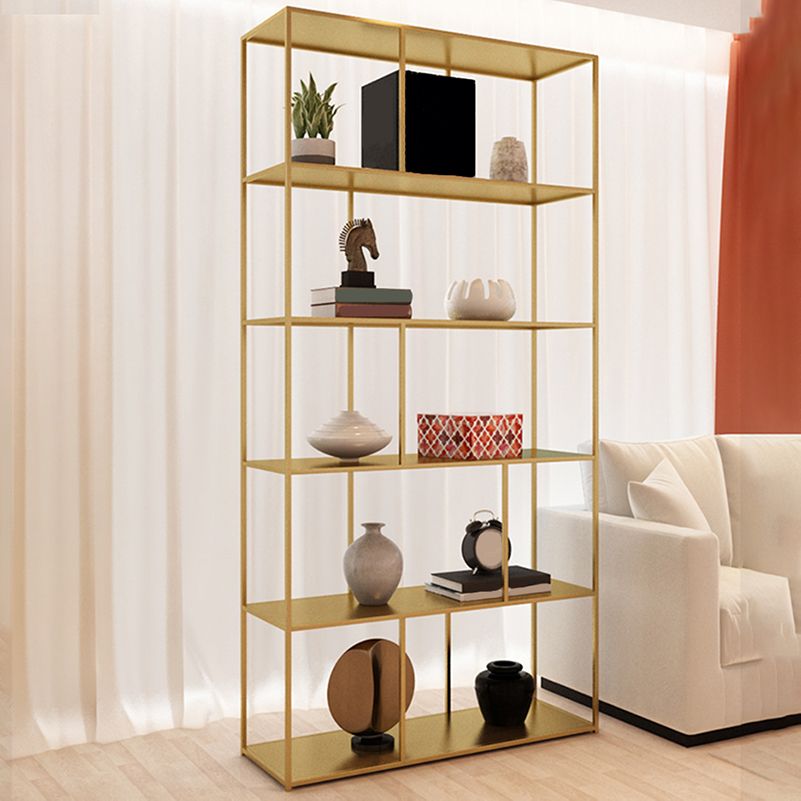 Modern Open Back Standard Bookshelf Metal Bookcase for Study Room