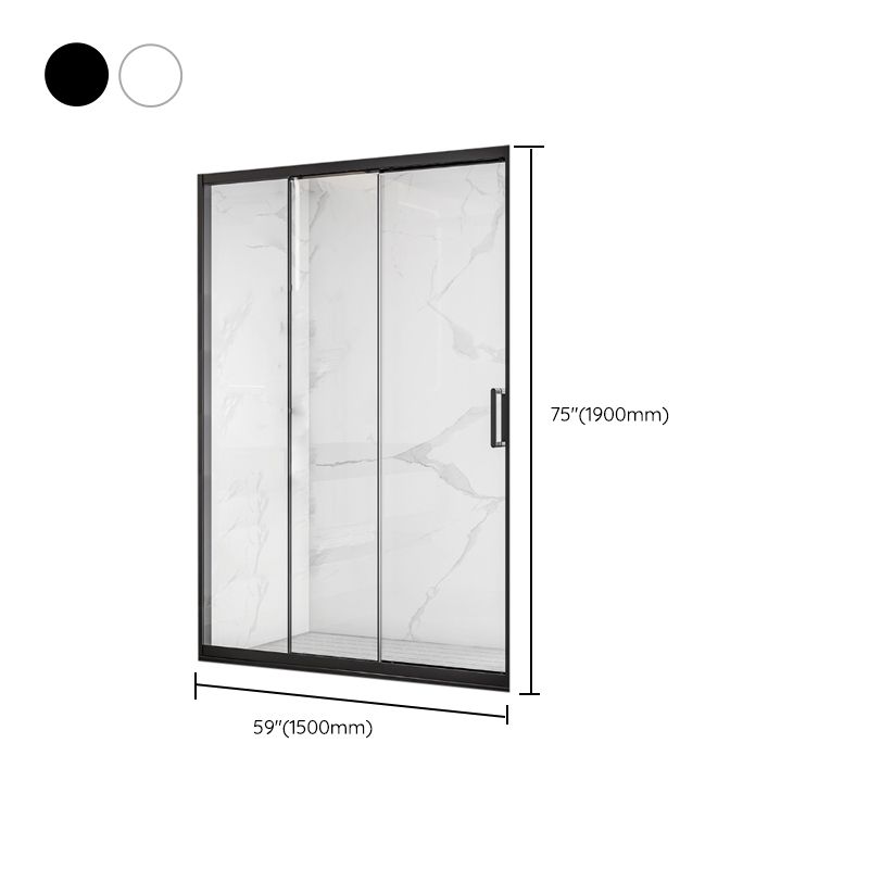 Single Sliding Semi-Frameless Shower Doors Tempered Shower Bath Door