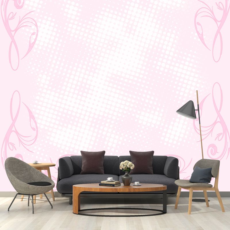 Illustration Stain Resistant Mural Plant Decoration Living Room Wall Mural