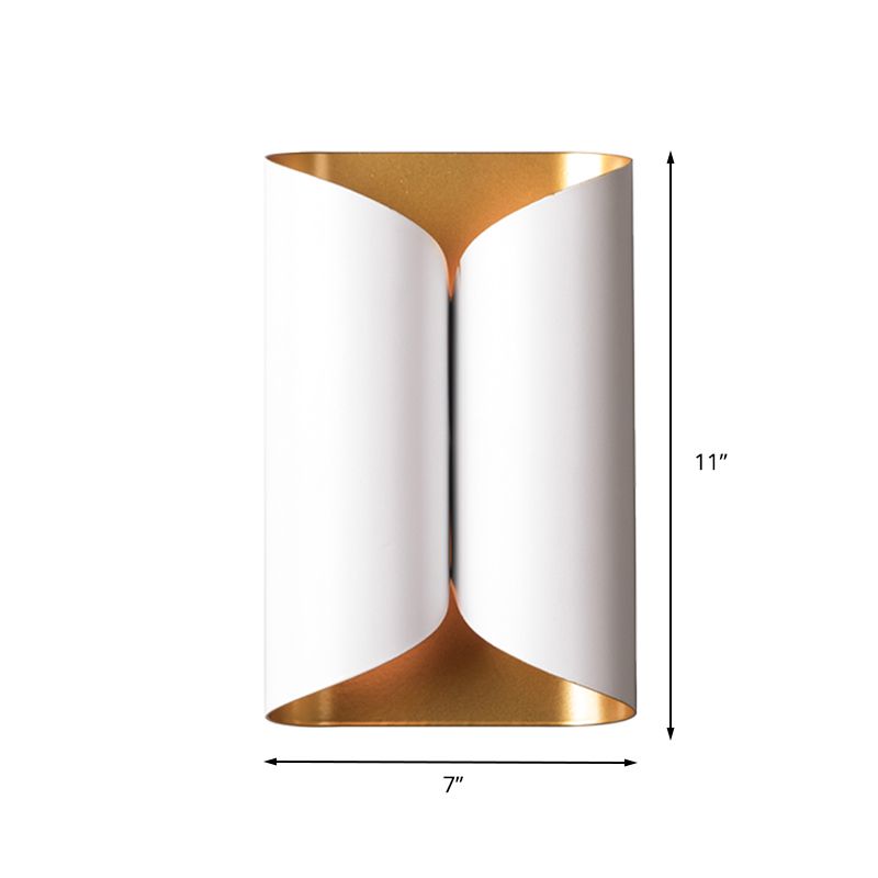 Traditionnaire Twist Wall Lampe Metal 2 têtes Gamique Lumière en blanc pour le salon