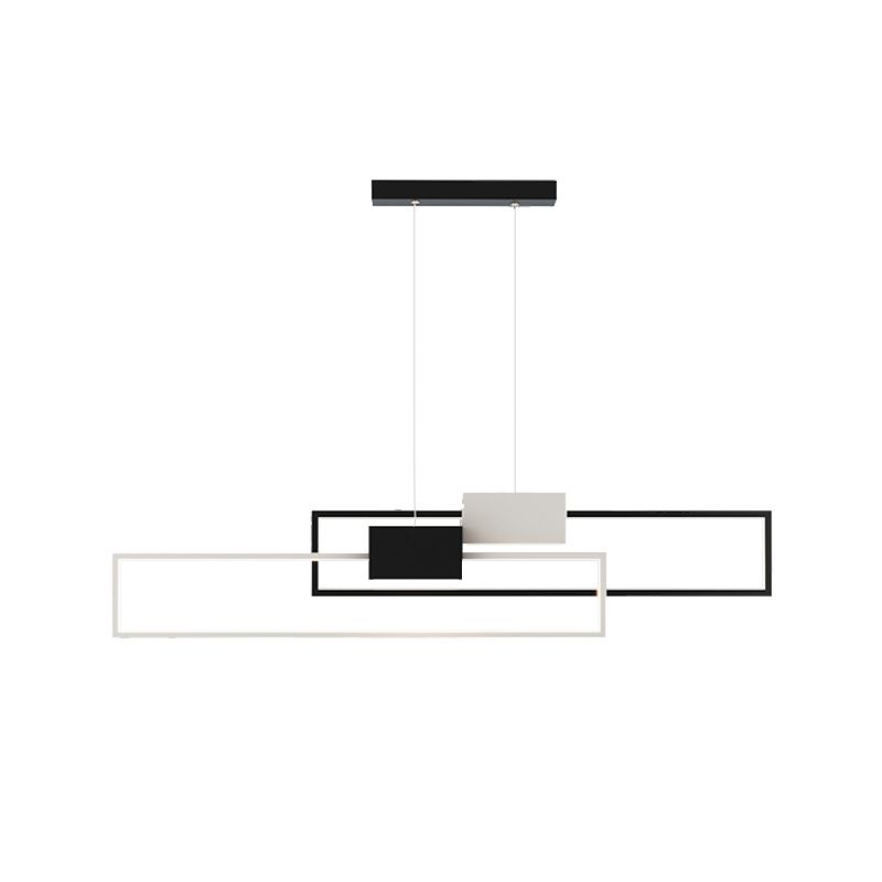 Linear Shape Island Lights Contemporary Style Metal 4 Light Island Pendant Lights