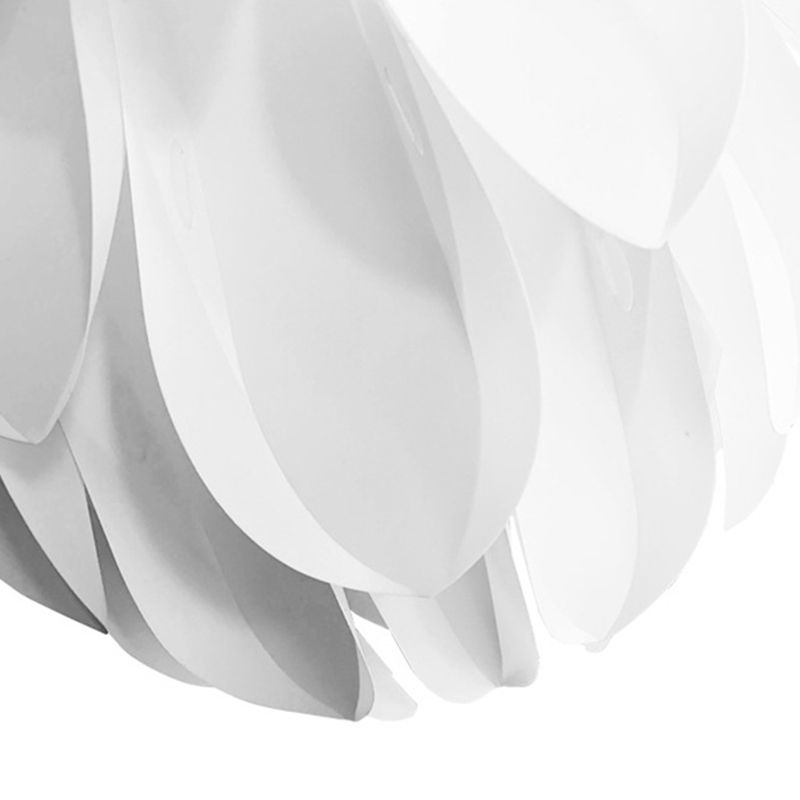 White Plastic Single Hanging Lamp in Modern Creative Style Wrought Iron Pinecone Pendant Light