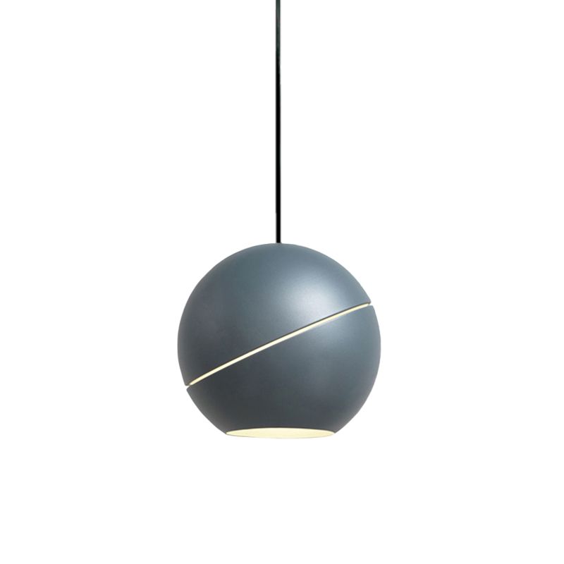 Schwarz/Zinnscheibe geschnittene Kugel Hängende Leuchte einfache Style 1 Light Metallic Anhängerlampe für Wohnzimmer