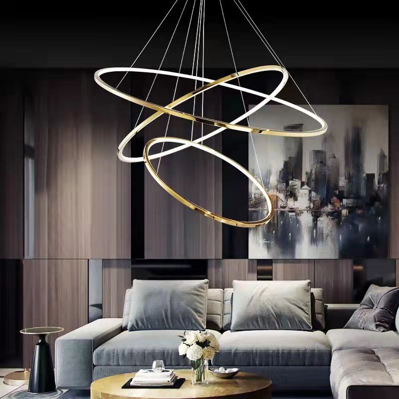 Modern Farmhouse Chandelier Multiple Rings Chandelier Lighting Fixtures
