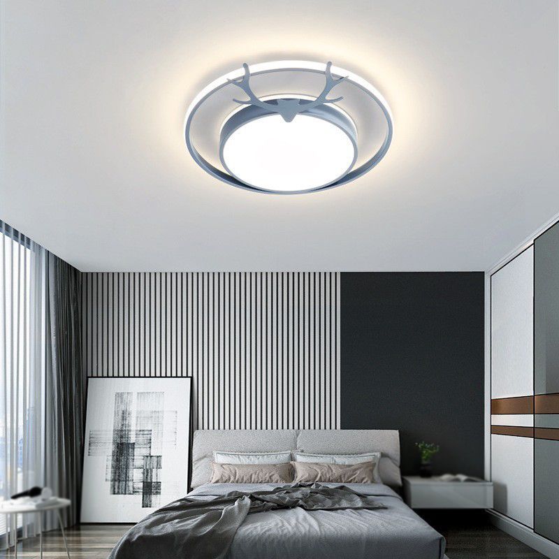 Antlers Ceiling Light LED Ceiling Mount Light with Acrylic Shade for Bedroom