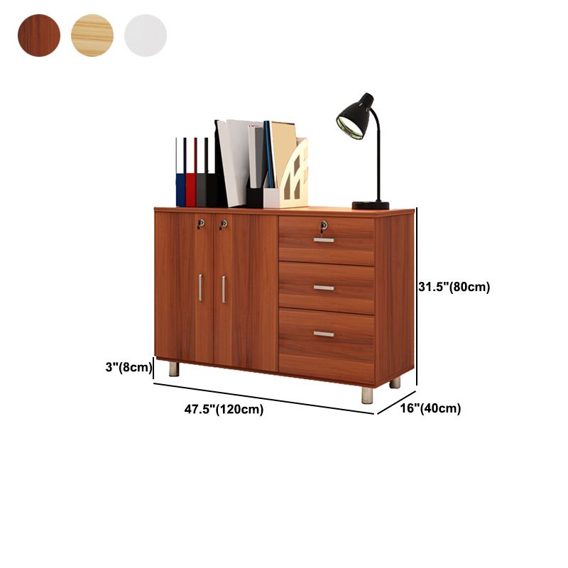 Contemporary Wood Accent Cabinet with Drawer Rectangle Side Cabinet