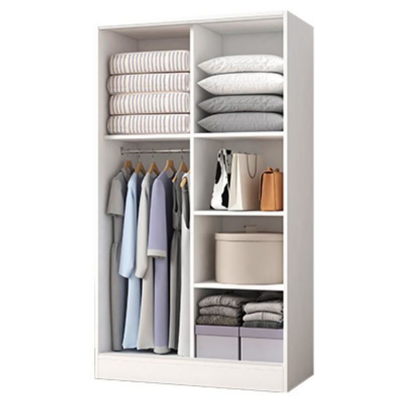 Modern Wardrobe Cabinet With Shelves Engineered Wood Wardrobe Closet