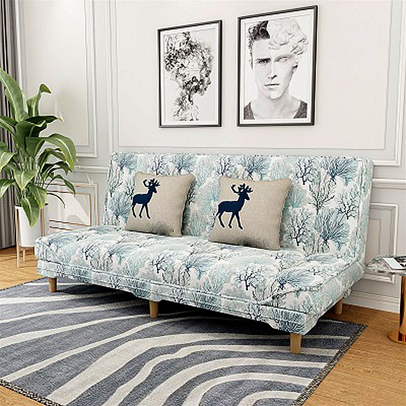 Tight Back Linen Armless Sofa with Foldable and Wear-resisting for Apartment
