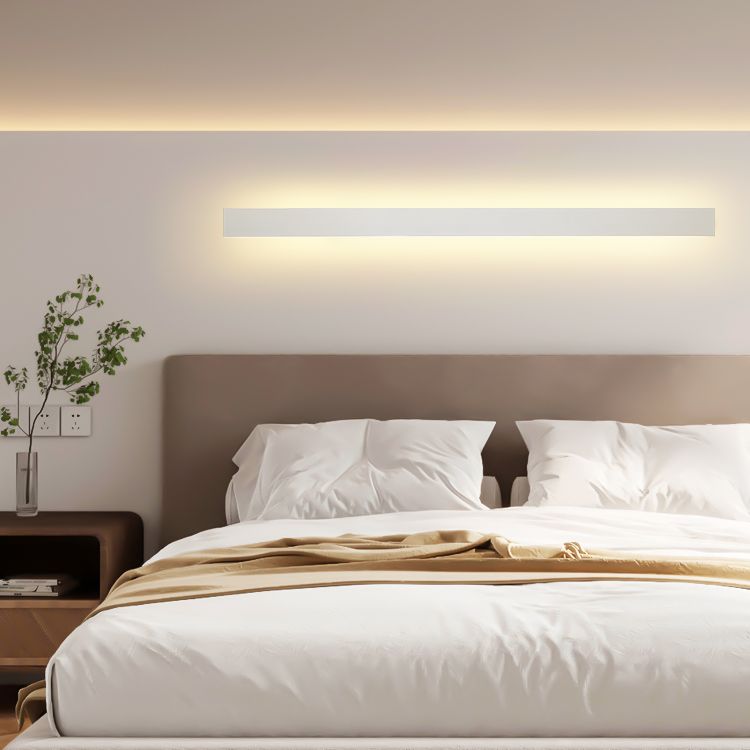 Linear Shape Metal Wall Lighting Idea Modern Style 1 Light Wall Mount Lighting