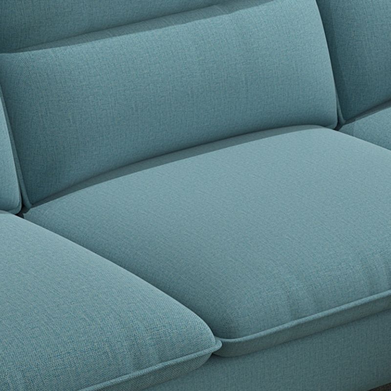 Scandinavian 30.7 " H Linen Square Arm Sofa & Chaise for Apartment