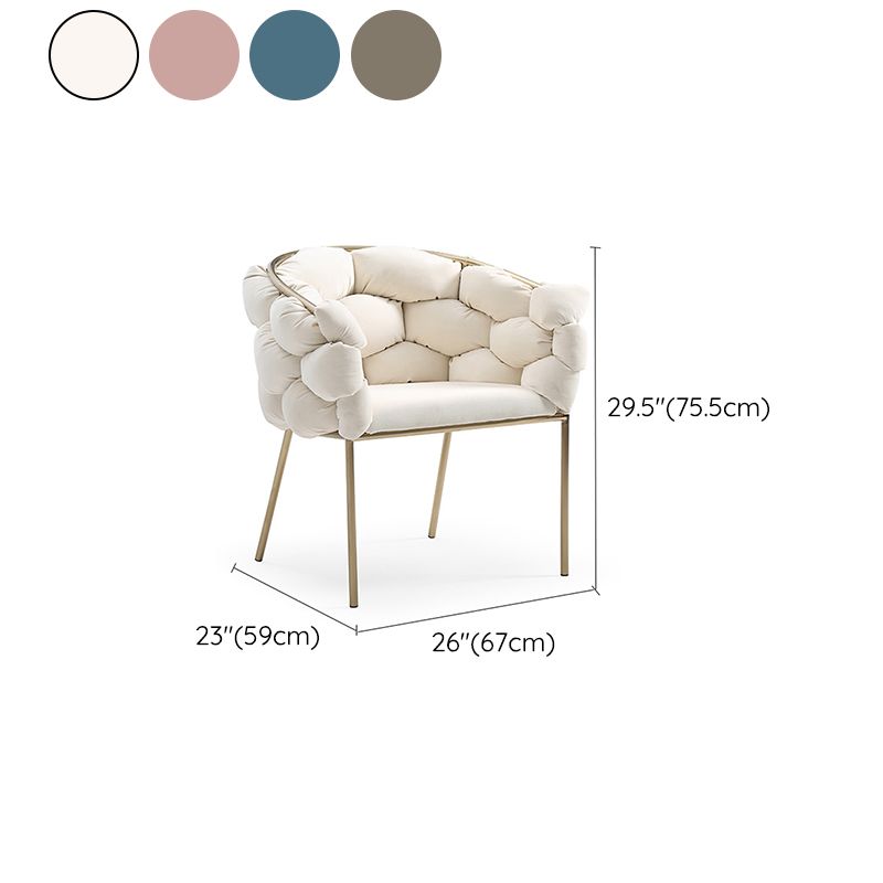 Sloped Arms Lounge Chair Basic Four Legs Chair for Living Room