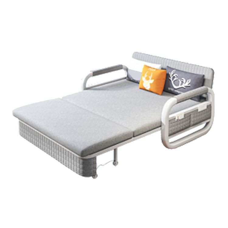 Pillow Included Sofa Futon Cushion Back Round Arms Sleeper Sofa