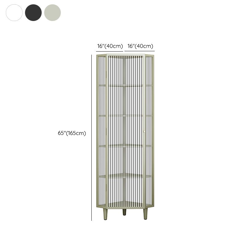 Modern China Cabinet Metal Corner Unit Storage Cabinet for Dining Room