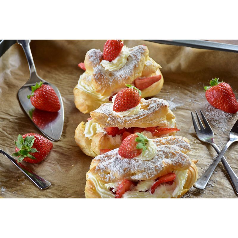 Tasty Strawberry Cake Mural Modern Decorative Dessert Shop Wall Art Multiple Sizes Available