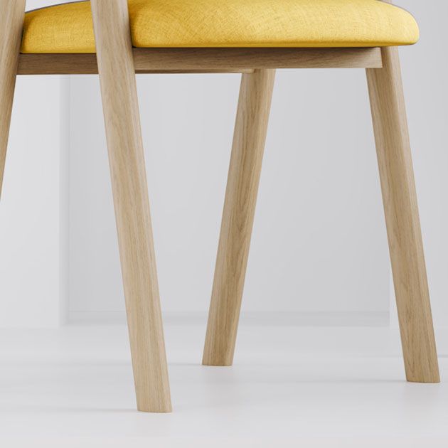 Chambre à coucher moderne chaise du bras arrière tissu mate mateuse chaise à manger