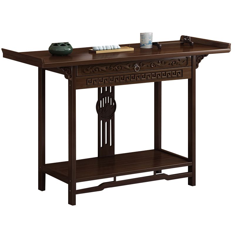 Wood Hall Console Table Mid Century Modern Rectangle End Table