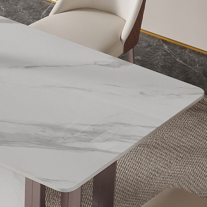 Luxury Sintered Stone Dining Set 1/2/5/6/7 Pieces Rectangle Dining Table with Chairs