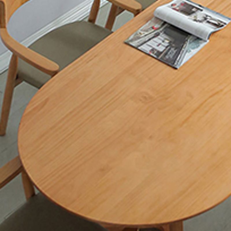 Contemporary Oval Dining Table Solid Wood Dining Table for Home Use
