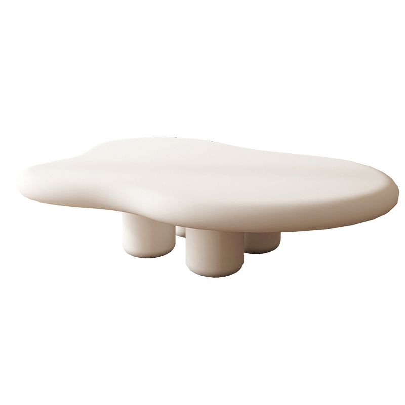 Scandinavian Coffee Table 4 Legs  & Free form Wooden in White