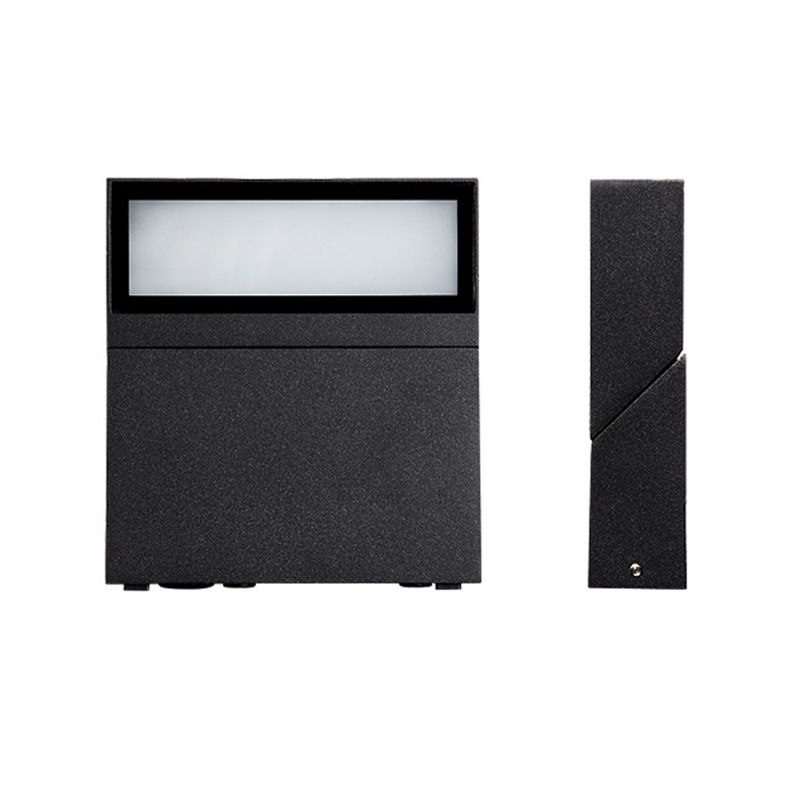 Modern Aluminum Wall Light Cube Black Rotatable LED Wall Washer for Outdoors