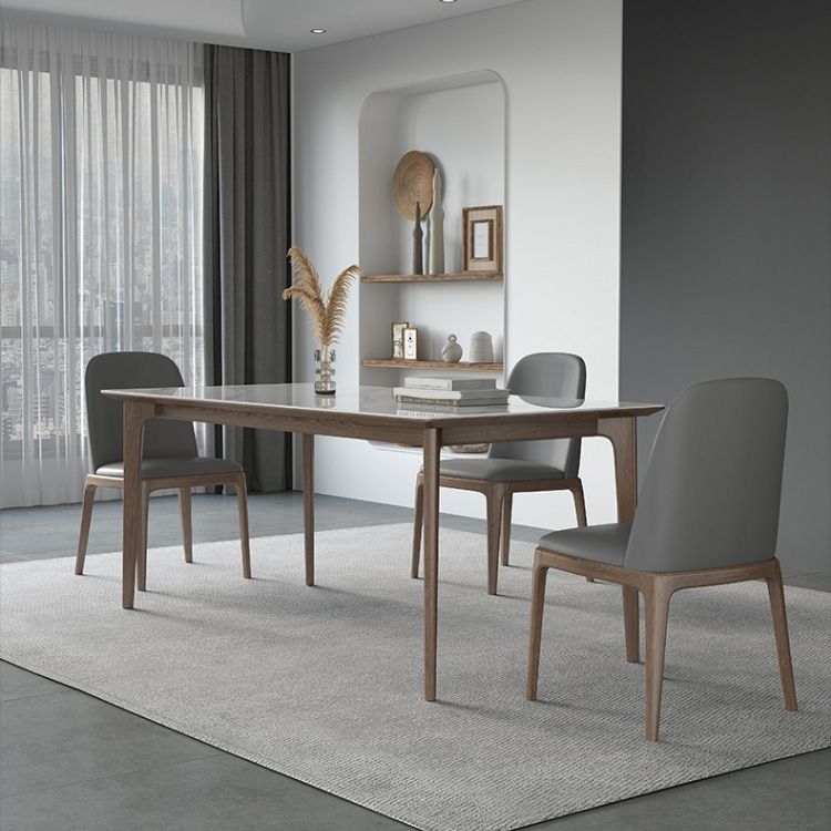 Medieval Modern 4 Legs Dining Table Stone Table for Dining Room
