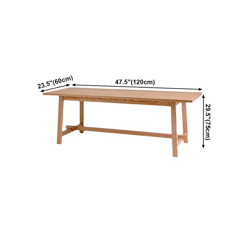 Mesa de madera moderna para mesa de comedor rectangular de restaurantes con base de caballete