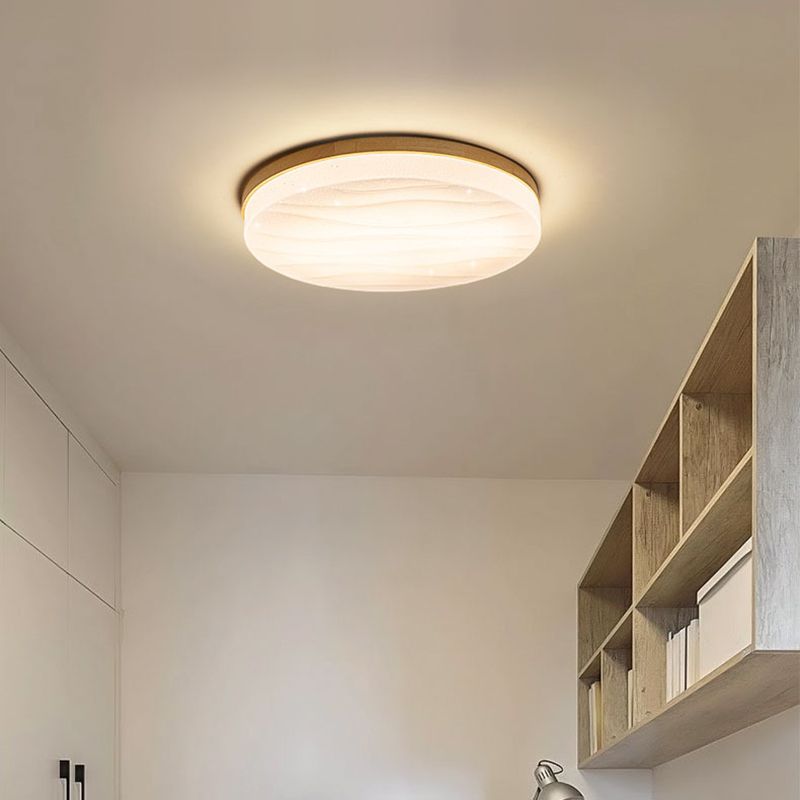 Modern Style Ceiling Light Simplicity Wooden LED Flush Mount Ceiling Lamp for Sitting Room