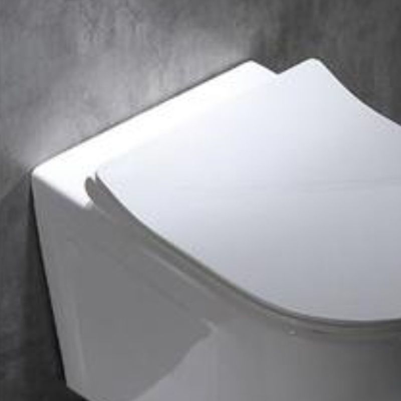 Modern Wall Mount Flush Toilet White Urine Toilet with Seat for Bathroom