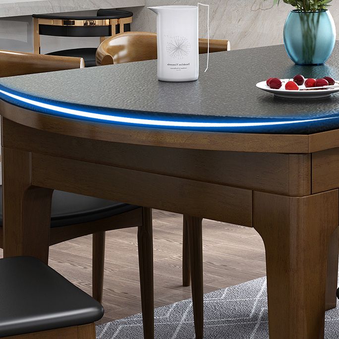 Modern Scalable Stone Dining Table Rubber Legs for Dining Room