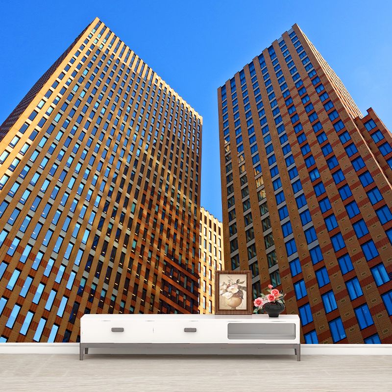 Modern Style City Building View Mural Wallpaper Meeting Room Living Room Home Decor