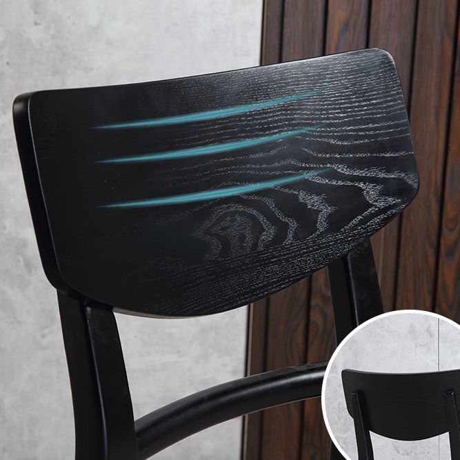 Chaise de salle à manger d'intérieur traditionnelle, finition en bois, chaise de salle à manger empilable avec dossier en échelle