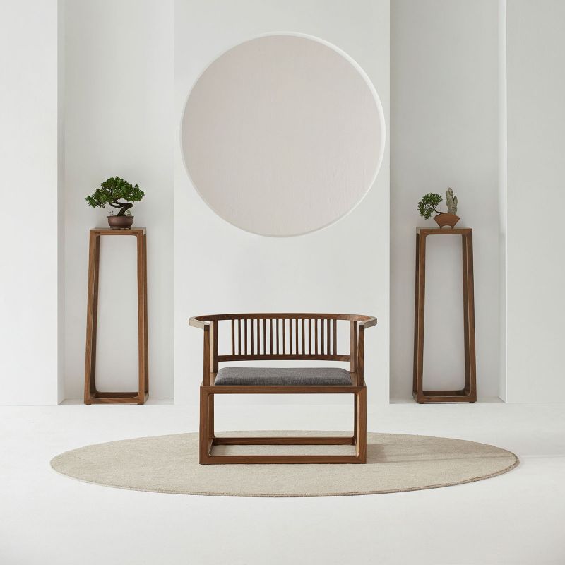 Traditional Style Dining Chair Solid Wood Arm Chair for Home