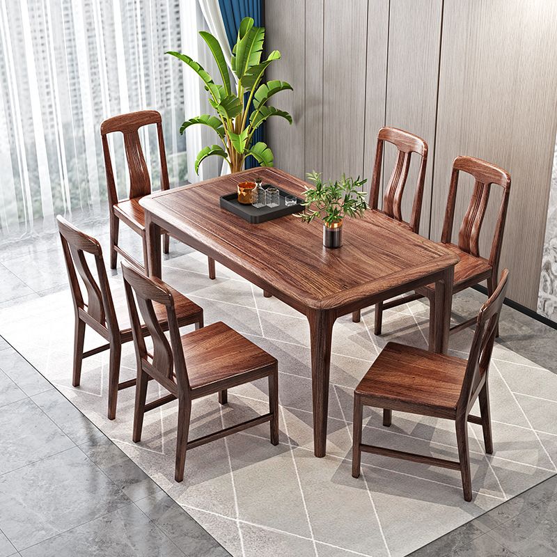 Modern Kitchen Solid Wood Dining Furniture Set with Rectangle Top Formal Dining¬†Room¬†Table¬†Set