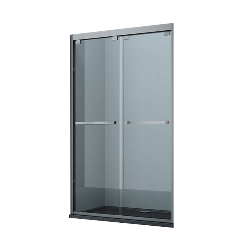 Clear Tempered Shower Door Double Sliding Shower Bath Door with 2 Door Handles